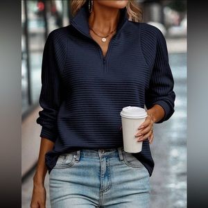 💙 NAVY HALF ZIP SWEATSHIRT 💙